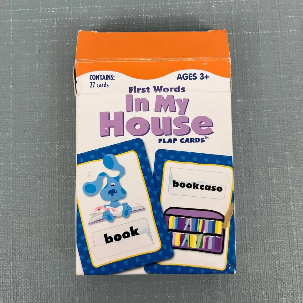 Vintage Blue Clues In My House First Words Flashcards Set 2003 Viacom Nick Jr